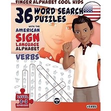 Nacario 36 Word Search Puzzles With The American Sign Language Alphabet: Cool Kids Volume 02: Verbs: 2
