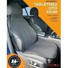 Nacario Oto Koltuk Koruyucu Kılıf Terletmez Kilim Seti 2 Ön+1 Arka 3lü Set Universal Siyah