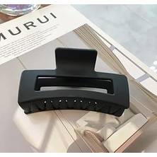 Nacario Mandal Toka Ithal Ürün Büyük Boy 10 cm Mat Siyah Saç Tokası