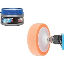 Nacario Pasta Cila Polisaj Süngeri Zımpara Tabanlı Turuncu 150 mm M14 Uyumlu Pasta 300 gr