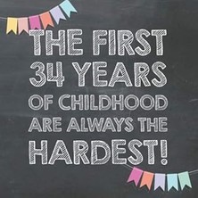 Nacario The First 34 Years Of Childhood Are Always The Hardest: 34TH Birthday Guest Book – Funny Gift For M