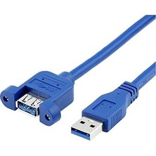 Nacario Parcbeny 9847 1.5 Metre USB 3.0 Panel Tipi Vida Girişli Dişi Erkek Uzatma Kablosu Panele Monte Edil