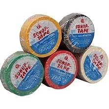 Nacario 5 Adet Elektrik Bandı, Pvc Izole Bant, 0.13X18MM, 10 Metre (Renkli), 600 V, 80 Derece,