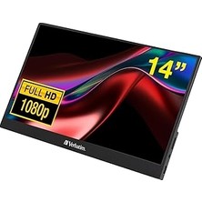 Nacario Verbatim Pmt-14 Taşınabilir 14" Full Hd 1080P IPS 6ms Dokunmatik Monitör