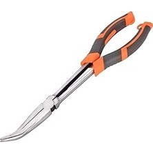Nacario Aee® Uzun Yarım Yamuk Kargaburun Olta Pensesi 28 cm – Paslanmaz Çelik Balıkçılık Pensesi, Kanca Çöz