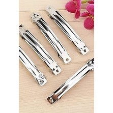 Nacario 20 Adet 5 cm Gümüş Renk Metal Otomatik Toka Boş Süslenmemiş - TK2702202332