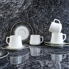 Nacario Evaliza Diamond 6 Kişilik Kahve Fincan Takımı 80 ml