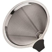 Nacario Epinox Çelik Kahve Filtresi - Tekrar Kullanılabilir Huni Filtre