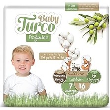 Nacario Baby Turco Doğadan 7 Beden Xxlarge Bebek Bezi (1 x 16 Adet)