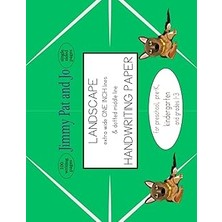 Nacario Independently Published Landscape Handwriting Practice Paper. Extra Wide One-Inch Lines & Dotted Mi