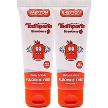 Nacario Babyton Doğal Çilekli Macunu 2'li Set 50 gr