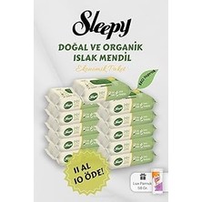 Nacario Sleepy Organik Islak Mendil 11 Al 10 Öde Hediyeli