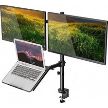Nacario Ergoflex EF75 Steel 2-8 kg Triple Kol Asansörlü 13"-27" Monitör&10-17" Laptop Standı