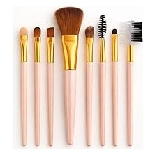 Nacario Busstier 8 Adet Makyaj Fırça Seti Profesyonel Fondöten Pudra Allık Far Kaş Eyeliner Fırçası Yumuşak