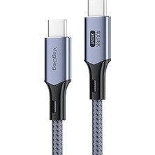 Nacario Veggieg USB 4.0 E-Mark 240W 40GBPS Thunderbolt 4 8k 60Hz Type-C Görüntü Hızlı Şarj Data Kablosu