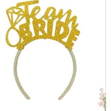 Nacario Süsle Bebek Parti Team Bride Taç - Altın