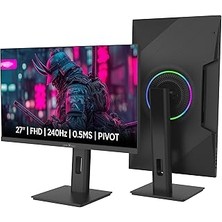 Nacario James Donkey Arven A70 27'' 240Hz 0.5ms Fhd Va Panel Rgb Pivot Monitör (Sıfır Ölü Piksel Gar