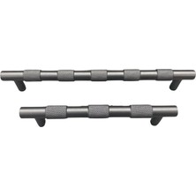 Nacario System 9387 Desenli Kulp Fırçalı Füme Renk 128 mm Çok Renkli