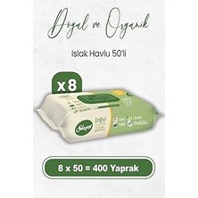 Nacario Sleepy Doğal Organik Islak Mendil 50 x 8 Adet (400 Yaprak)