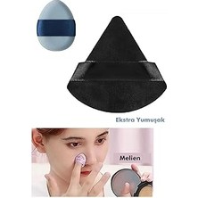 Nacario 1 Adet Mini 1 Adet Üçgen Kozmetik Puf Parmak Yüz Makyaj Sünger Göz Altı Kapatıcı Kuru Islak Bez Sün