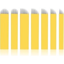 Nacario Biomaser 10 Adet 0.20MM Microblading Uygulama Iğnesi, Paslanmaz Çelik, Kalıcı Makyaj Kaş Tekn
