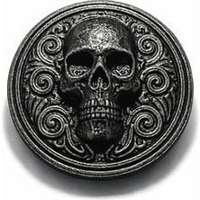 Nacario Şans Tokenı Kurukafa Tasarımlı – Gotik Şans Parası, Şans Tılsımı, Koleksiyonluk Token, Cepte Taşına