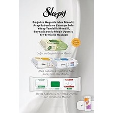 Nacario Sleepy Organik Islak Mendil Yüzey Temizlik Havlu Seti, 50 Gram Pamuk Hediyeli