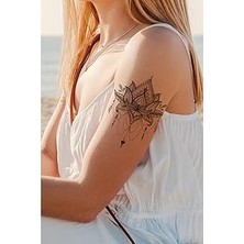 Nacario Bearpear Lotus Mandala Geçici Dövme, Kadın Geçici Dövme, Mandala Tattoo, Günlük, Plaj, Kumsal Dövme