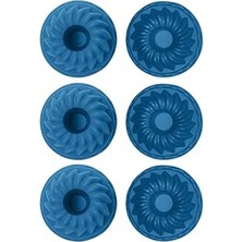 Nacario Mavi, Silikon Mini Kek Muffin Kalıbı, 7x3 Cm, Bpa Içermez, Fırında Kullanılır, Makinede Yıkanabi