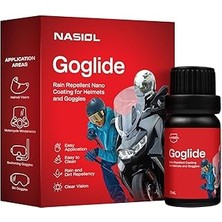 Nacario Nasiol Goglide Motosiklet Kask Vizörü Için Nano Yağmur Kaydırıcı-10 Ml-Su Itici,leke Önleyici,ca