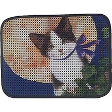 Nacario Miapet Elekli Desenli Tuvalet Önü Paspası 60 x 45 cm Dolunay