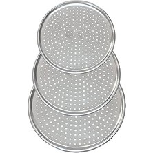 Nacario Orret Paslanmaz Çelik Pizza Tepsisi,delikli Lahmacun Pizza Tavası,fırın Tepisisi (32 Cm)