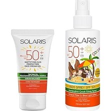 Nacario Solaris Yağlı Cilt Tipleri Için Jel Güneş Kremi (Mat) Spf 50+ (50 Ml) Çocuk Güneş Kremi Sprey Sp