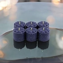 Nacario Baton Mum Mini 6'lı Siyah Silindir Dekoratif Mumu Kandil Hediyelik Fitilli Mumlar Şamdan Kokusuz