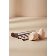Nacario Miniso Altın Renkli 7'li Makyaj Sünger Fırça Seti, 2017037610100