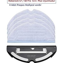 Nacario S7 / S8 Sonic Uyumlu Paspas Aparatı, Mop Takma Aparatı, 4 Adet Paspas Hediyeli