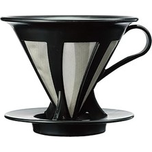 Nacario Hario 02 Kendinden Filtreli Dripper (Siyah)