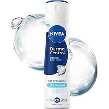 Nacario Nivea Kadın Sprey Deodorant Derma Control Defend 150 Ml, Tahrişe Karşı Koruma,72 Saat Anti Perspira