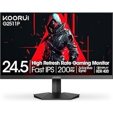Nacario Koorui Oyun Monitörü 25 Inç, 170Hz Fhd 1080P Bilgisayar Monitörü, 1ms Gtg, Adaptif G-Sync, Freesync