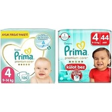Nacario Bebek Bezi Care 4 Beden 126 Adet Maxi Aylık Fırsat Paketi & Bebek Bezi