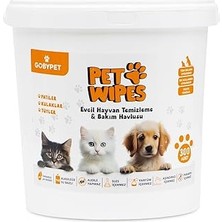 Nacario Gobypet Wipes Evcil Hayvan Temizlik Havlusu 300 Adet – Köpekler Için Alkolsüz, Parabensiz,