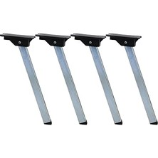 Nacario 4 Adet Sofra Ayağı 25 cm Metal Plastik Siyah Taban Katlanır Yer Sofrası Sini Altı Mobilya Ayak Masa