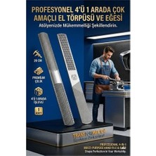 Aslanoğlu Store 4'ü 1 Arada Profesyonel El Törpüsü Eğe Seti - Ahşap Metal Raspası Düz Yarım Yuvarlak 723175
