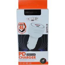  t05-m40 beyaz 40w pd-usb araç çakmaklık şarj başlığı hızlı şarj