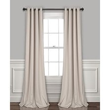 Nacario Lush Yalıtımlı Gromet Karartma Perdeleri Panel Çifti, 132 cm G x 213 cm U, Buğday