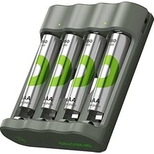Nacario Gp B441 USB Pil Şarj 4 Adet 950MAH Aaa Ince Pilli Set