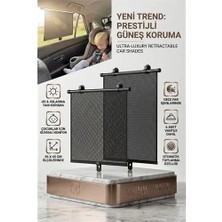 Aslanoğlu Store Otomatik Toplanır Araç Perdesi 2'li Set | 36X45 cm Vantuzlu Yan Cam Güneşliği 723080