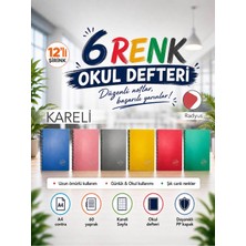 Belirtilmemiş Pp Kapak Spiralli 60 Yaprak A4 Kareli 12 Adet Defter