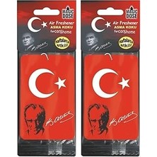 Nacario Asma Karton Koku Türk Bayrağı-Atatürk 2li Paket
