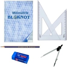 Mikasso A-4 Boy Milimetrik Teknik Resim Defteri  Çizim Seti